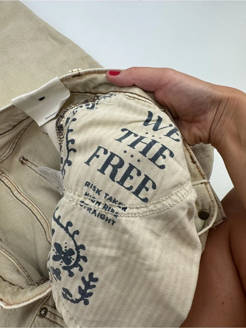 NWT Free People We The Free People Risk Taker High Rise Straight Leg Jeans 2